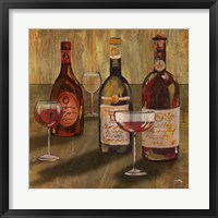 Framed 'Bottle of Wine II' border=