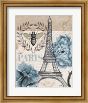 Framed 'Paris Bee I' border=