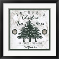 Framed 'Taupe Christmas Sign I' border=