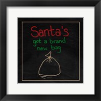 Framed Santa's Got a Brand New Bag