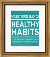 Framed 'Healthy Habits I' border=
