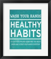 Framed 'Healthy Habits I' border=