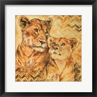 Safari Mother and Son II Framed Print