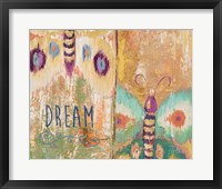 Framed 'Ikat Flutter Dream' border=