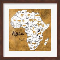 Framed Africa Map