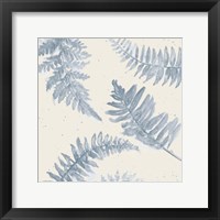 Indigo Palms on Beige II Framed Print