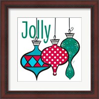 Framed 'Joyful Christmas Ornaments IV' border=