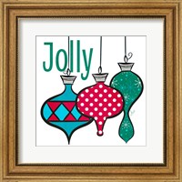 Framed 'Joyful Christmas Ornaments IV' border=