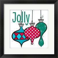 Joyful Christmas Ornaments IV Framed Print