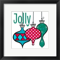 Framed 'Joyful Christmas Ornaments IV' border=