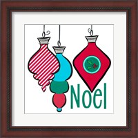 Framed 'Joyful Christmas Ornaments III' border=