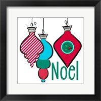 Framed Joyful Christmas Ornaments III