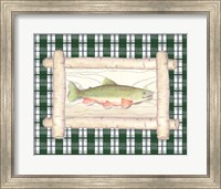 Framed 'Framed Lake Fish II' border=