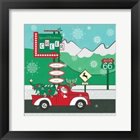 Retro Santa Driving II Framed Print