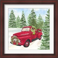 Framed 'Dog Days of Christmas IV Truck' border=