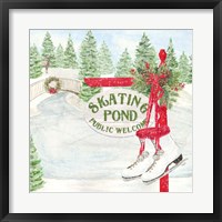 Sleigh Bells Ring I Skating Pond Framed Print