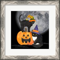 Framed 'Fright Night Friends I Black Cat' border=