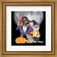 Framed 'Fright Night Friends III Pirate Pug' border=