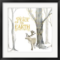 Christmas Forest III Peace on Earth Framed Print