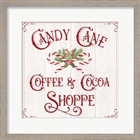 Framed Vintage Christmas Signs I-Candy Cane Coffee