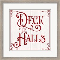 Framed Vintage Christmas Signs II-Deck the Halls