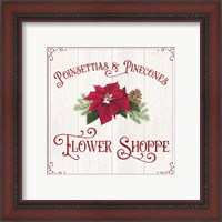 Framed 'Vintage Christmas Signs III-Flower Shoppe' border=