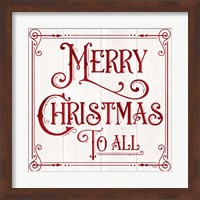 Framed 'Vintage Christmas Signs IV-Merry Christmas' border=