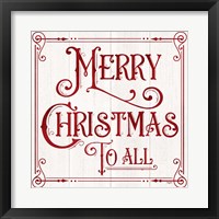 Framed 'Vintage Christmas Signs IV-Merry Christmas' border=