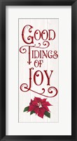 Framed Vintage Christmas Signs panel IV-Tidings of Joy