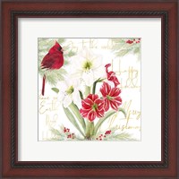 Framed 'Merry Amaryllis II' border=