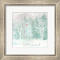 Framed 'Peace on Earth Silver II' border=