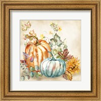 Framed Watercolor Harvest Pumpkin I