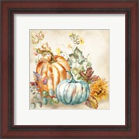 Framed 'Watercolor Harvest Pumpkin I' border=