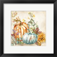 Framed 'Watercolor Harvest Pumpkin I' border=