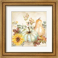 Framed Watercolor Harvest Pumpkin II