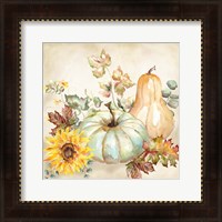 Framed 'Watercolor Harvest Pumpkin II' border=