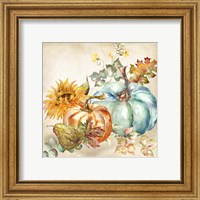 Framed 'Watercolor Harvest Pumpkin IV' border=