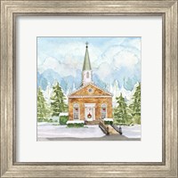 Framed 'Christmas Village I' border=