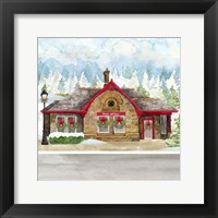 Framed 'Christmas Village III' border=