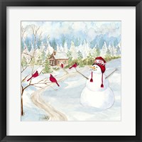 Framed 'Snowman Christmas I' border=