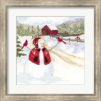 Framed Snowman Christmas III