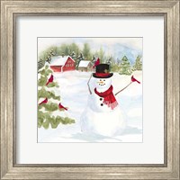 Framed 'Snowman Christmas IV' border=