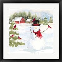 Framed 'Snowman Christmas IV' border=