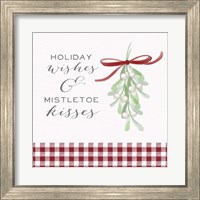 Framed 'Cozy Christmas Gingham II' border=