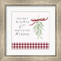 Framed 'Cozy Christmas Gingham II' border=