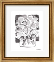 Framed 'Lemon Gray Tulips II' border=