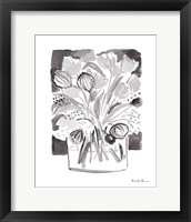 Framed 'Lemon Gray Tulips II' border=