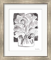 Framed 'Lemon Gray Tulips II' border=