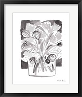 Framed Lemon Gray Tulips II