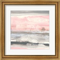 Framed 'Charcoal and Blush II' border=